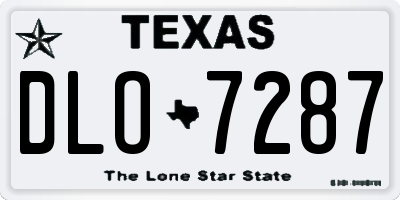 TX license plate DLO7287
