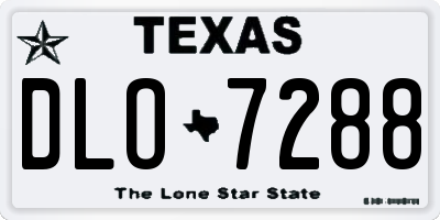 TX license plate DLO7288