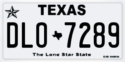 TX license plate DLO7289
