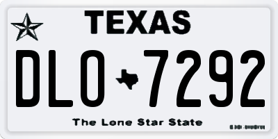 TX license plate DLO7292