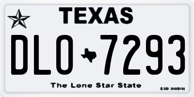 TX license plate DLO7293