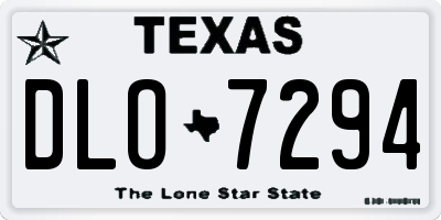 TX license plate DLO7294