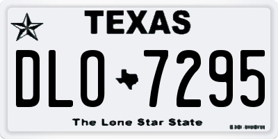 TX license plate DLO7295