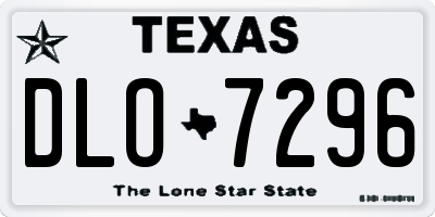 TX license plate DLO7296