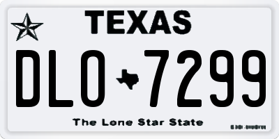 TX license plate DLO7299