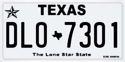 TX license plate DLO7301