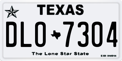 TX license plate DLO7304