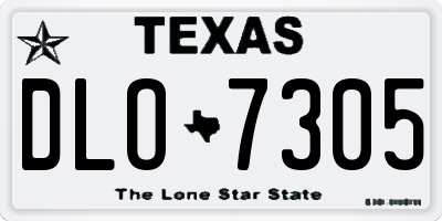 TX license plate DLO7305