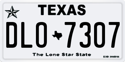 TX license plate DLO7307