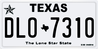 TX license plate DLO7310
