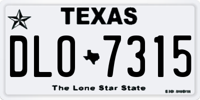 TX license plate DLO7315