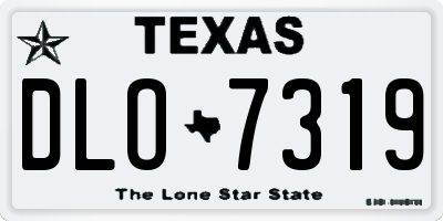 TX license plate DLO7319