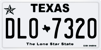 TX license plate DLO7320
