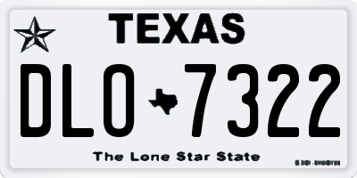 TX license plate DLO7322