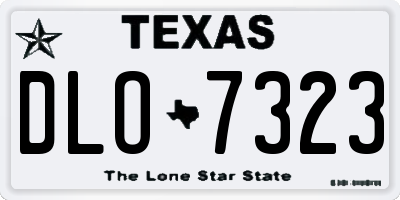 TX license plate DLO7323
