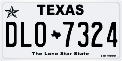 TX license plate DLO7324