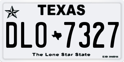 TX license plate DLO7327