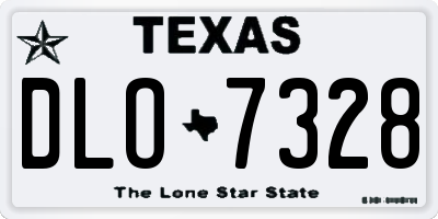 TX license plate DLO7328