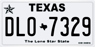 TX license plate DLO7329