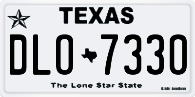 TX license plate DLO7330