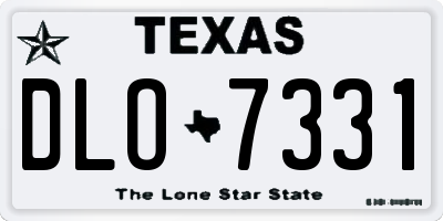 TX license plate DLO7331