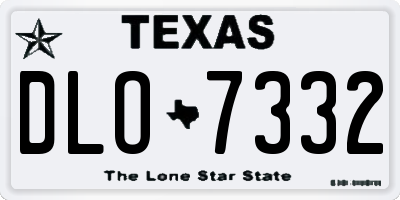 TX license plate DLO7332