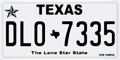 TX license plate DLO7335