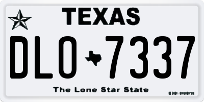 TX license plate DLO7337