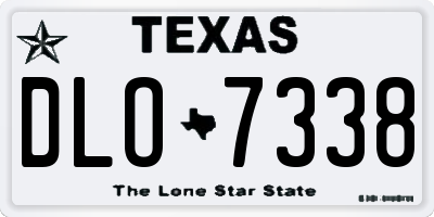 TX license plate DLO7338
