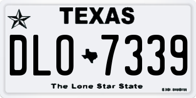 TX license plate DLO7339