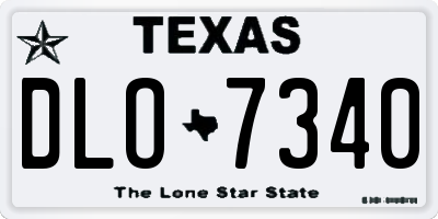 TX license plate DLO7340