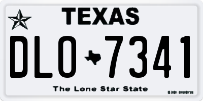 TX license plate DLO7341