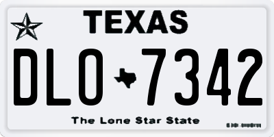 TX license plate DLO7342