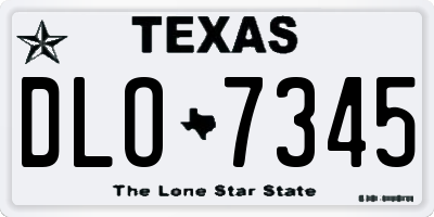 TX license plate DLO7345