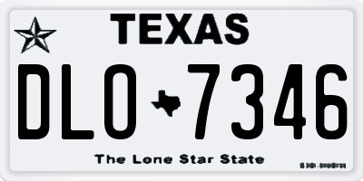 TX license plate DLO7346