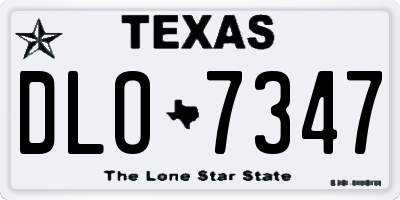TX license plate DLO7347
