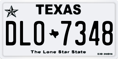 TX license plate DLO7348