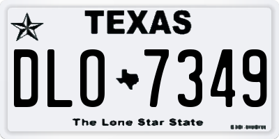 TX license plate DLO7349