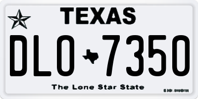 TX license plate DLO7350