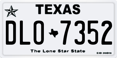 TX license plate DLO7352