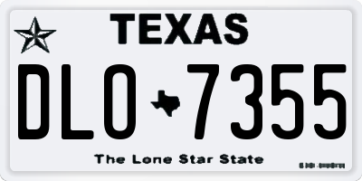 TX license plate DLO7355