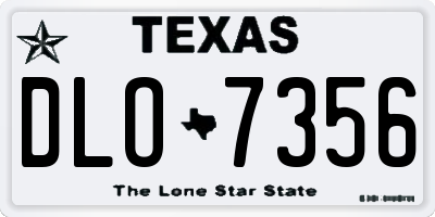 TX license plate DLO7356