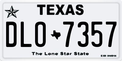 TX license plate DLO7357