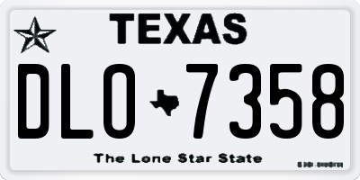 TX license plate DLO7358