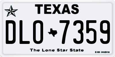 TX license plate DLO7359