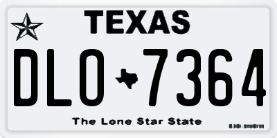 TX license plate DLO7364