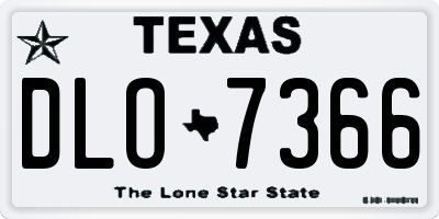 TX license plate DLO7366