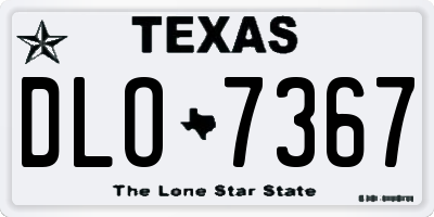 TX license plate DLO7367