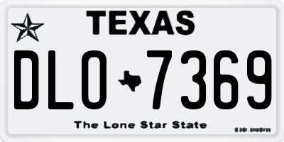 TX license plate DLO7369