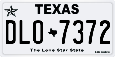 TX license plate DLO7372